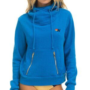 Aviator Nation NINJA PULLOVER HOODIE Teal, Ocean, Blue, Small